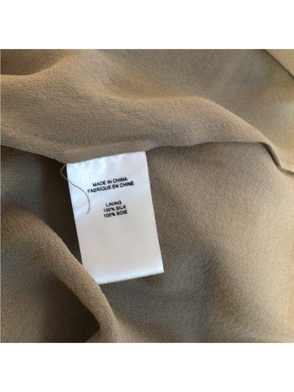 Theory Tan Pleated Tie-Front Dress Small Quiet Luxury Minimalist - Picture 11 of 14